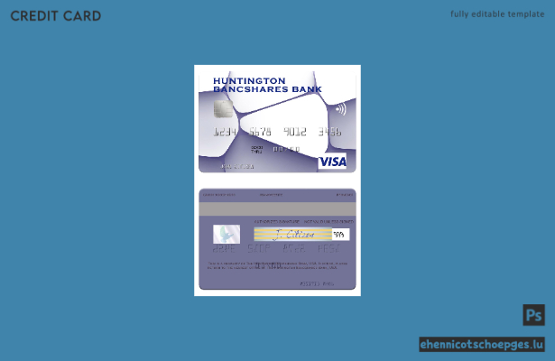 USA Huntington Bancshares Bank Visa-Karte – Beispielvorschau